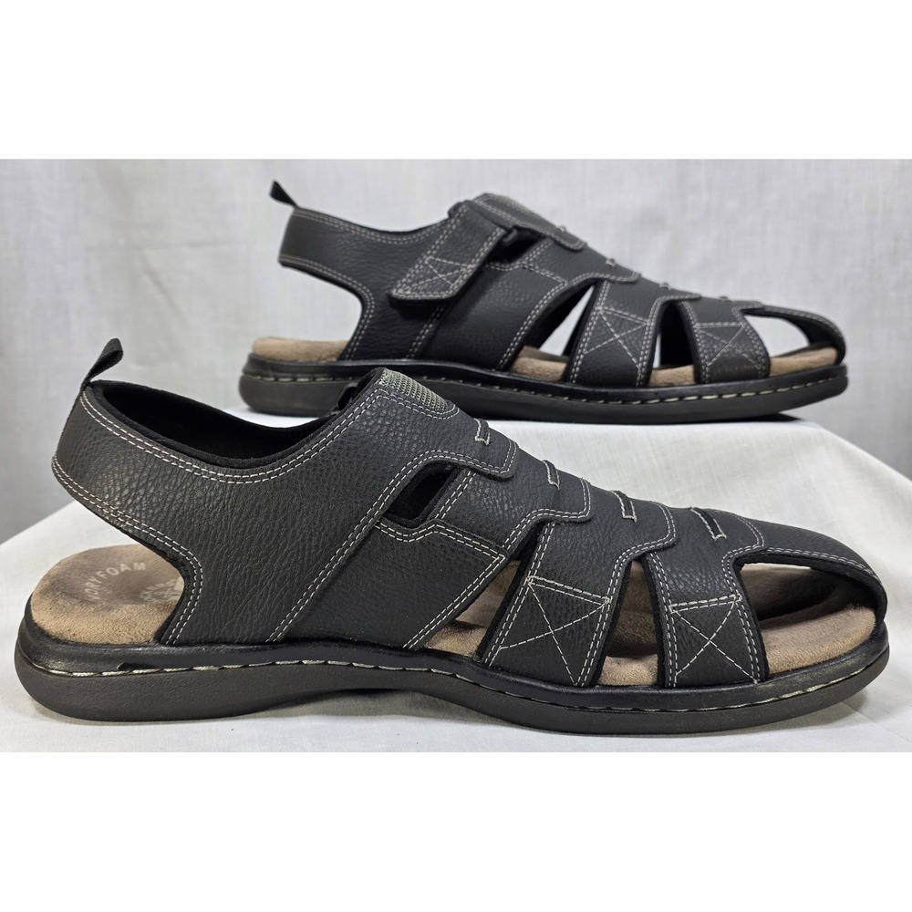 Dockers Mens Fisherman Sandals Black Memory Foam 90-21374 Size 15M - Picture 5 of 11